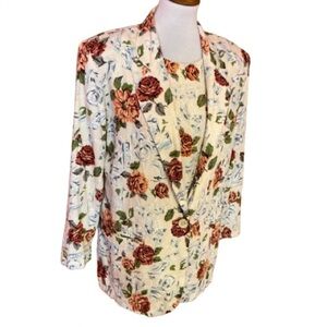 Vintage 90s Jacklyn Smith Autumn Floral Set